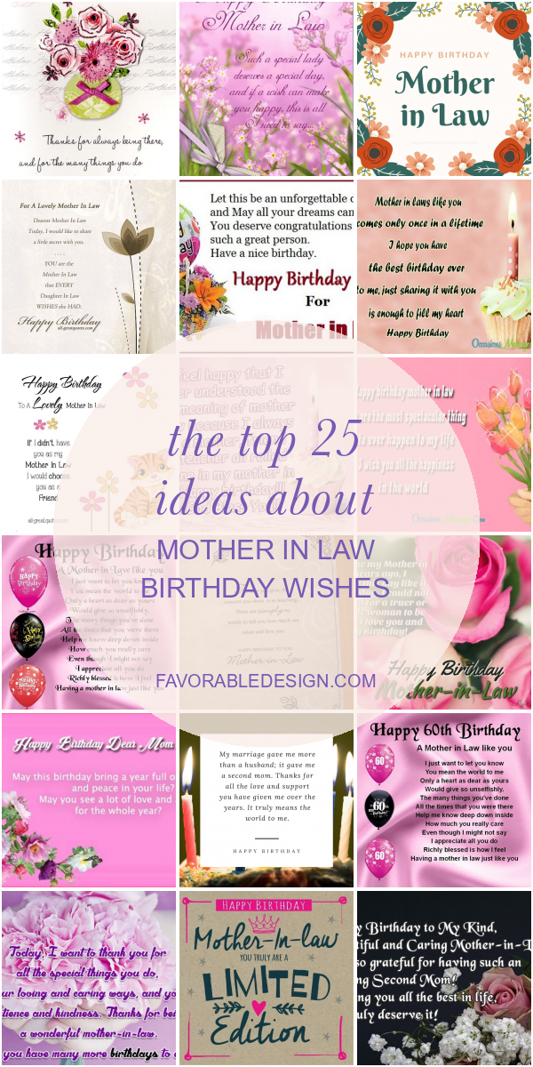 The top 25 Ideas About Mother In Law Birthday Wishes Home, Family